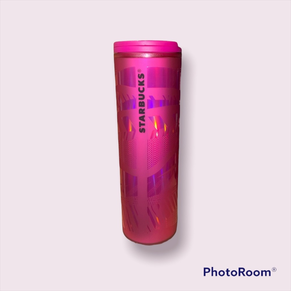 🔆 Starbucks 2021 Pink Holiday Ribbon Tumbler 16 oz ➰